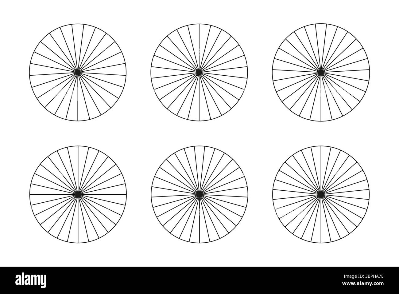 Collection of segmented charts isolated on a white background. Many ...