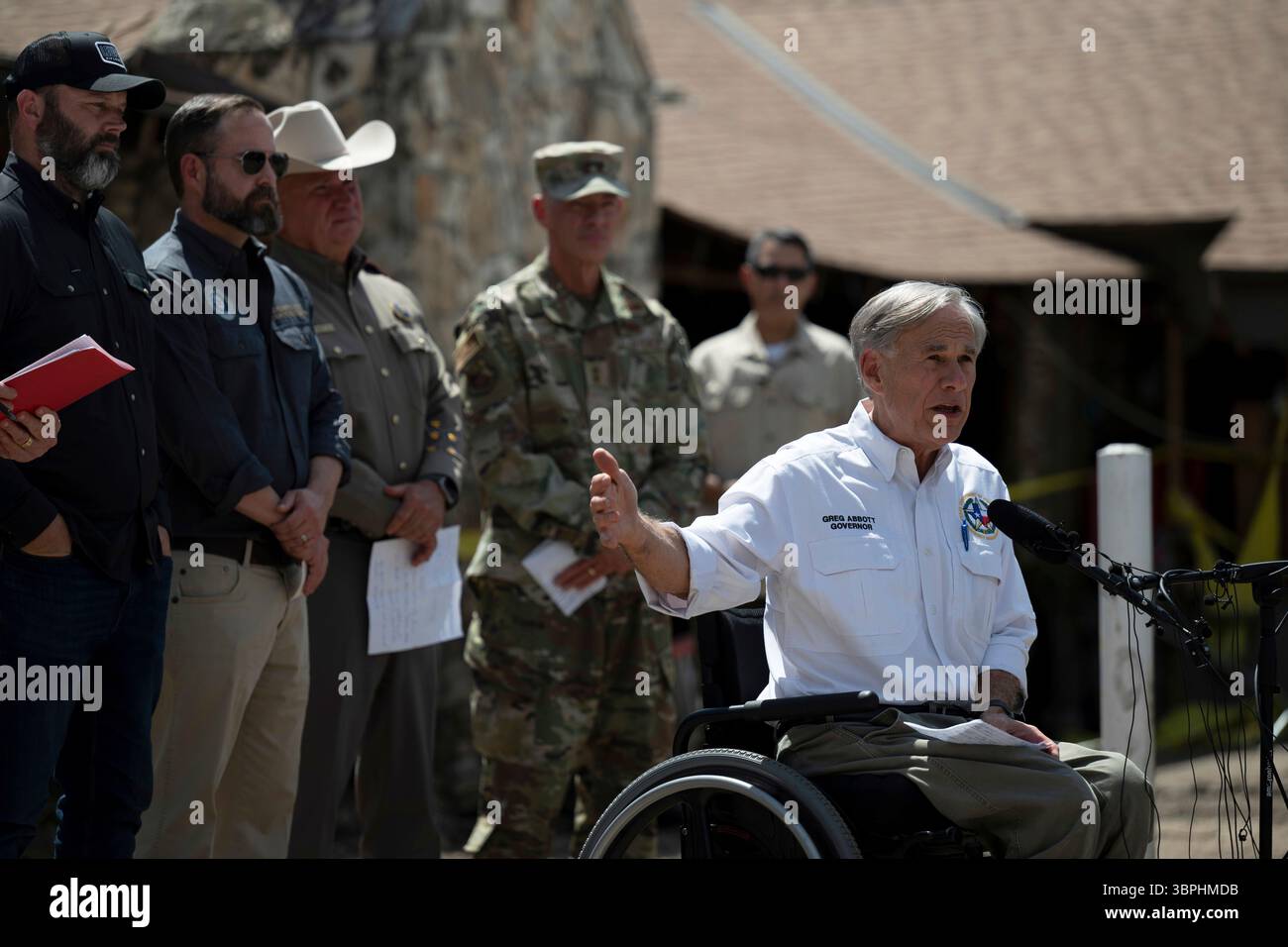Texas Gov. Greg Abbott speaks during a press conference on Tuesday ...