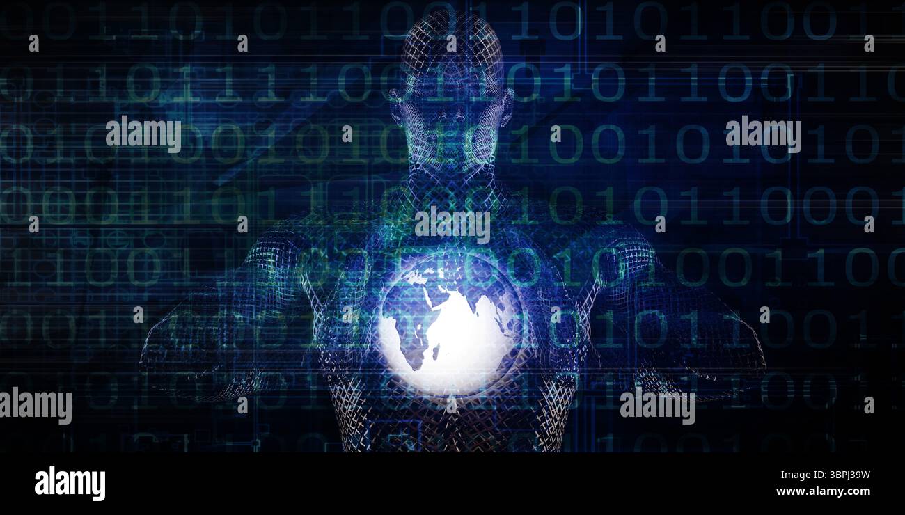 Global Technology and Communications Network as a Concept Stock Photo