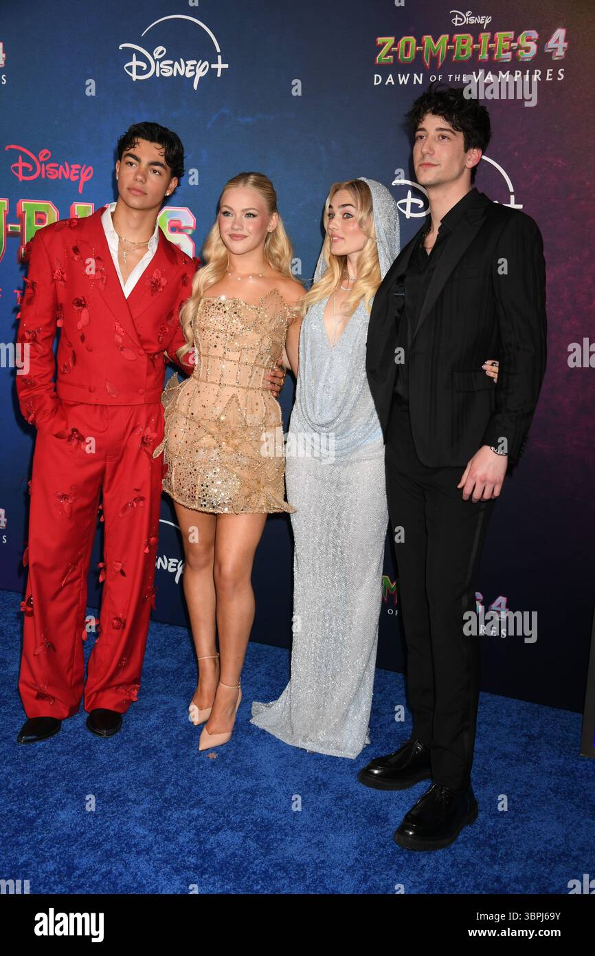 Meg Donnelly attends the world premiere of Disney's 
