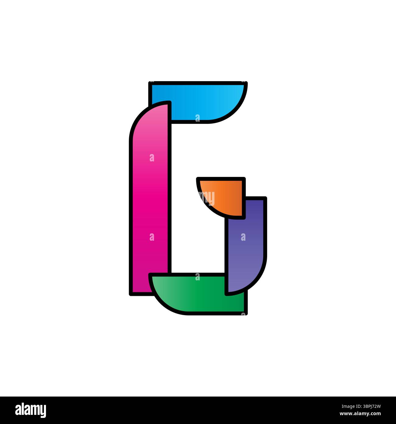colorful letter G logo vector illustration Stock Vector Image & Art - Alamy