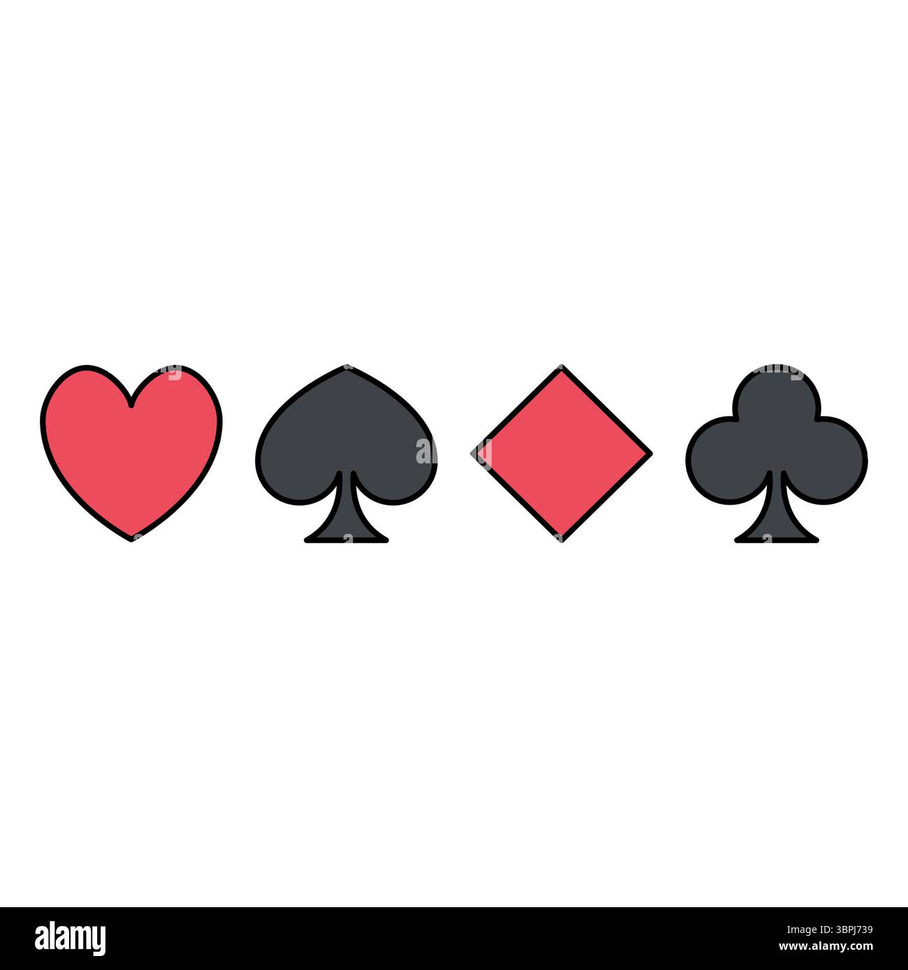 playing card suits icon symbol vector illustration Stock Vector