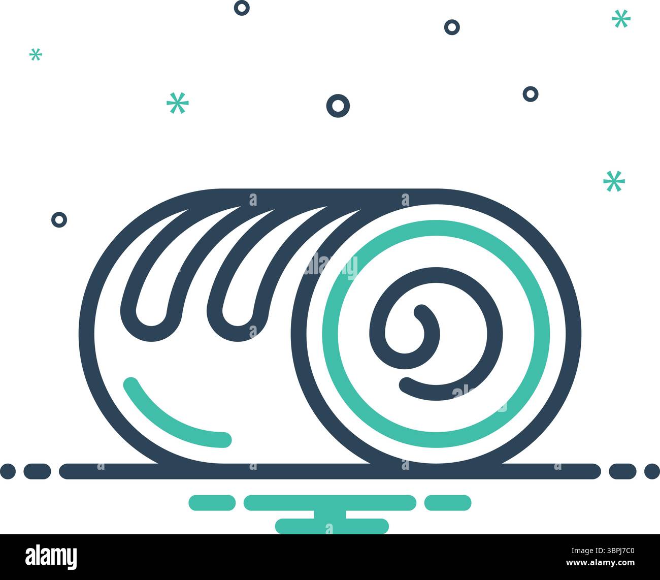 Icon for chocolate roll, chocolate Stock Vector