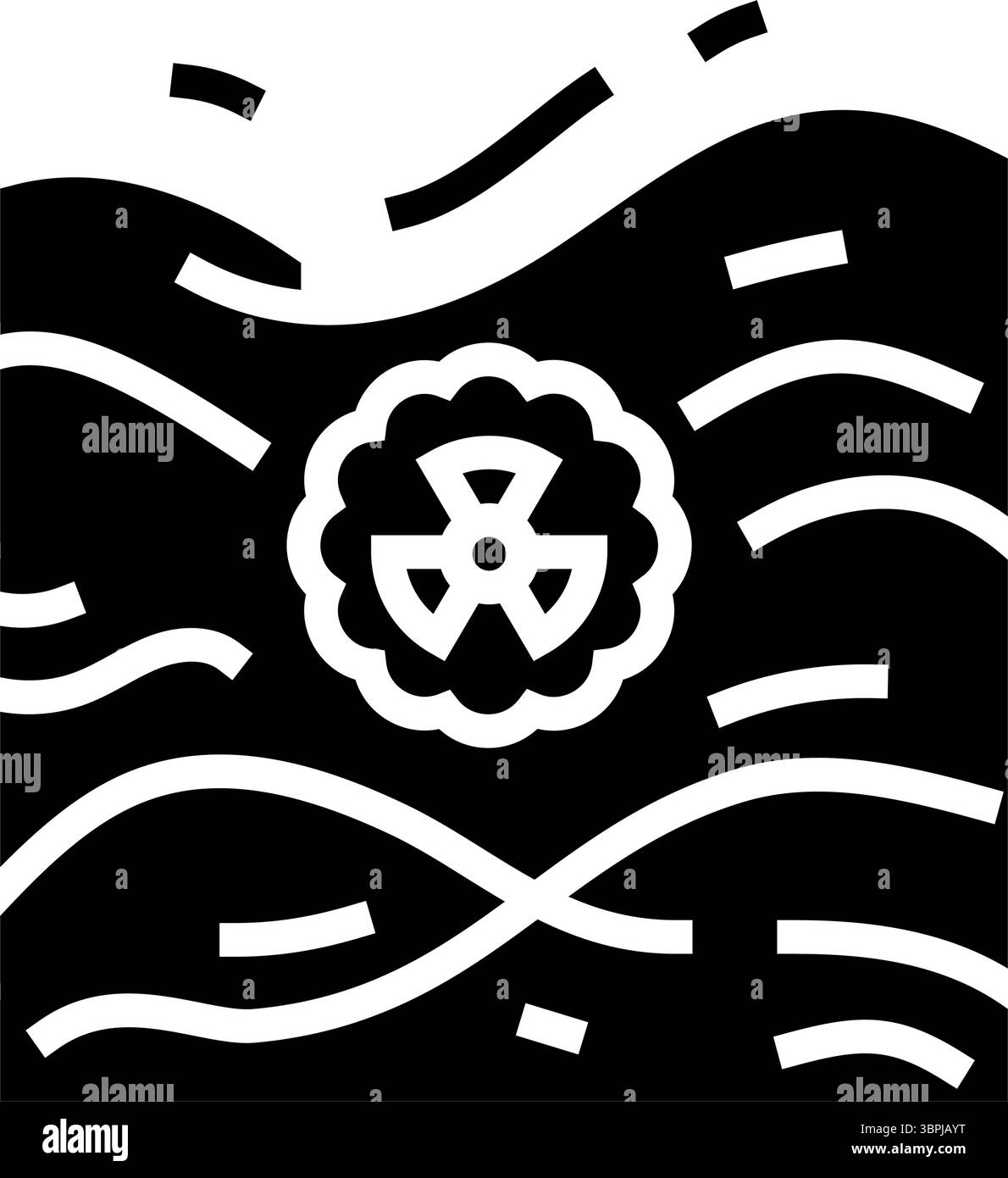 particles air radioactive pollution glyph icon vector illustration ...