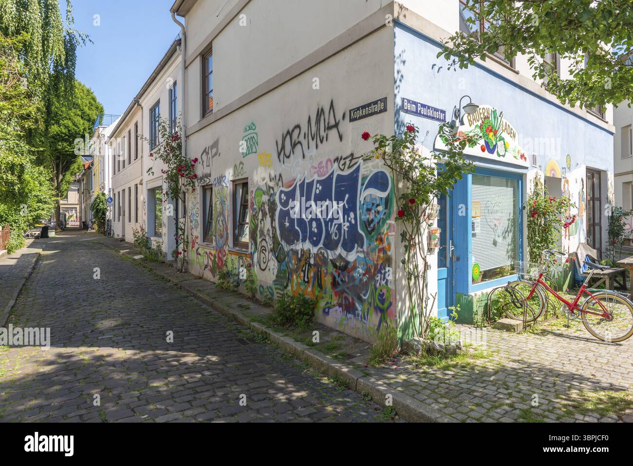 Residential street in the Ostertor neighbourhood a popular residential ...