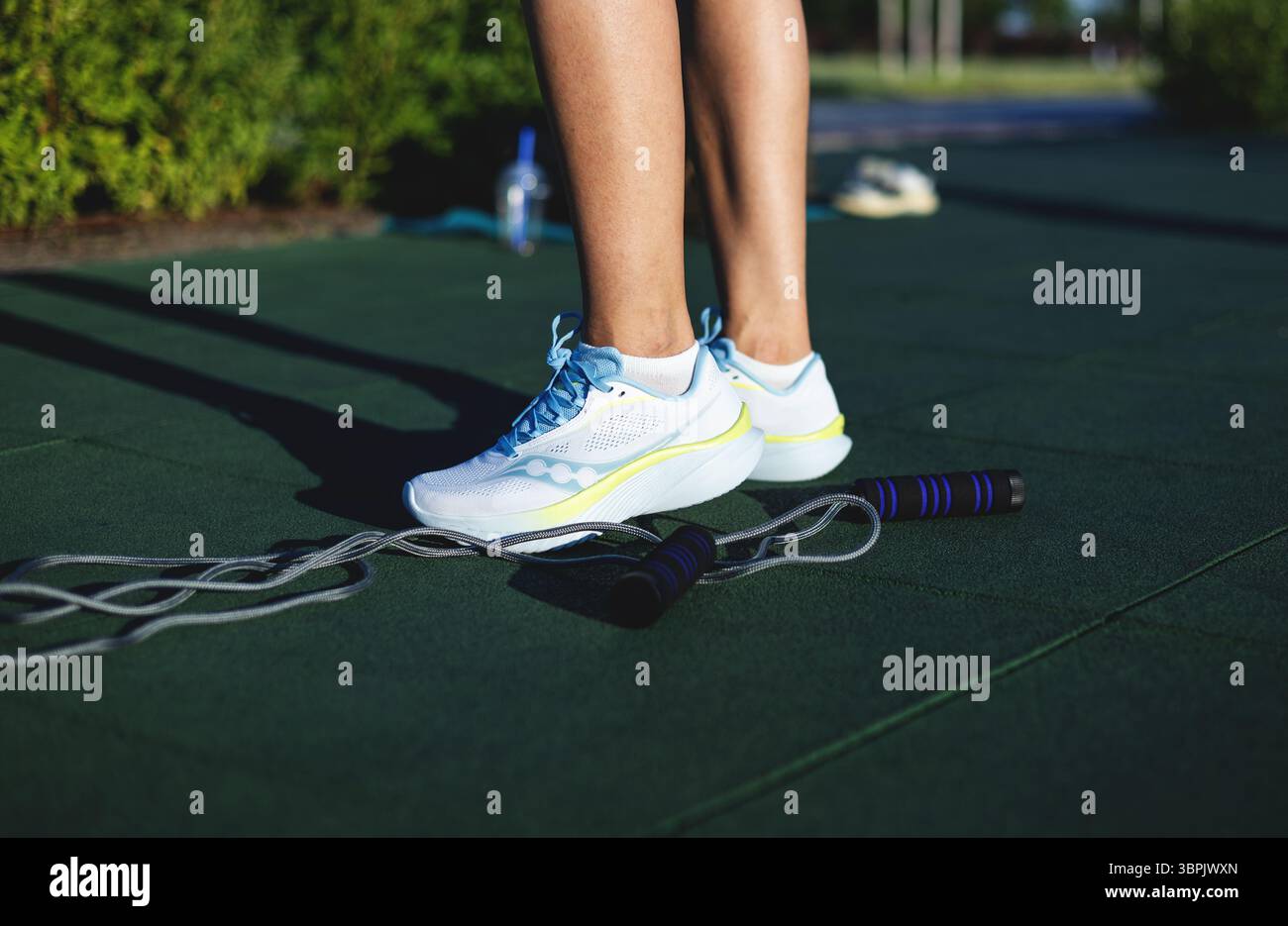 Female feet skipping on rope hi-res stock photography and images - Alamy