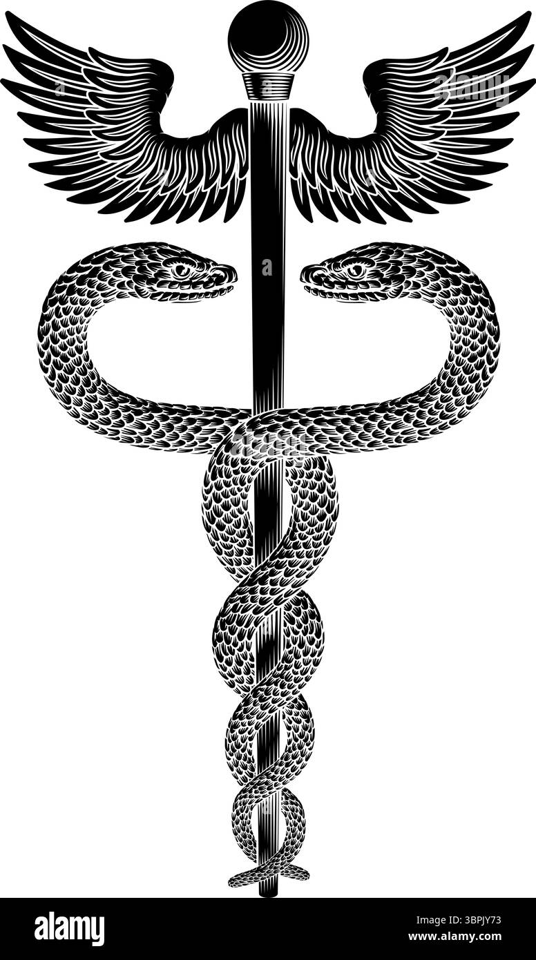 Caduceus Medical Asclepius Rod Doctor Symbol Icon Stock Vector Image ...