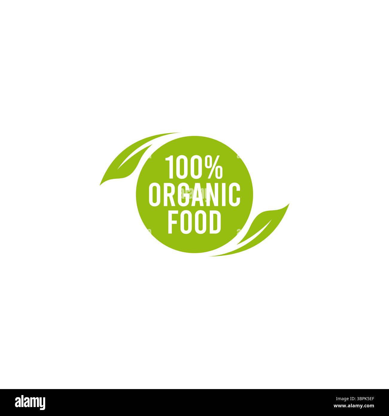 100 Percent Organic Food Logo Vector. Nature Product Stock Vector Image ...