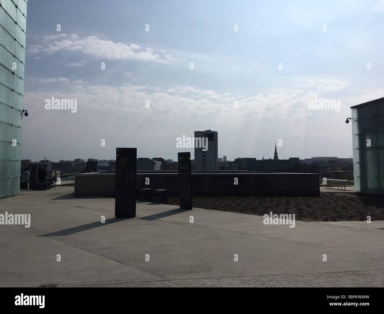 Katowice city centre showcasing notable architecture—from neo‑Gothic and modernist façades to landmark towers and eclectic public squares—highlighting Stock Photo