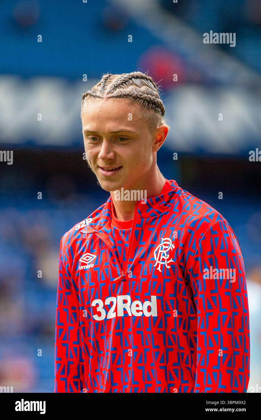 THELO AASGAARD, a professional football player, currently playing for Rangers FC, a football club, based in Glasgow, Scotland, Stock Photo
