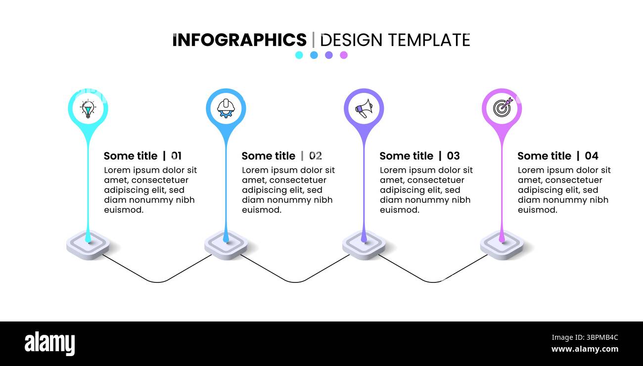 Infographic template with icons and 4 options or steps. Can be used for ...