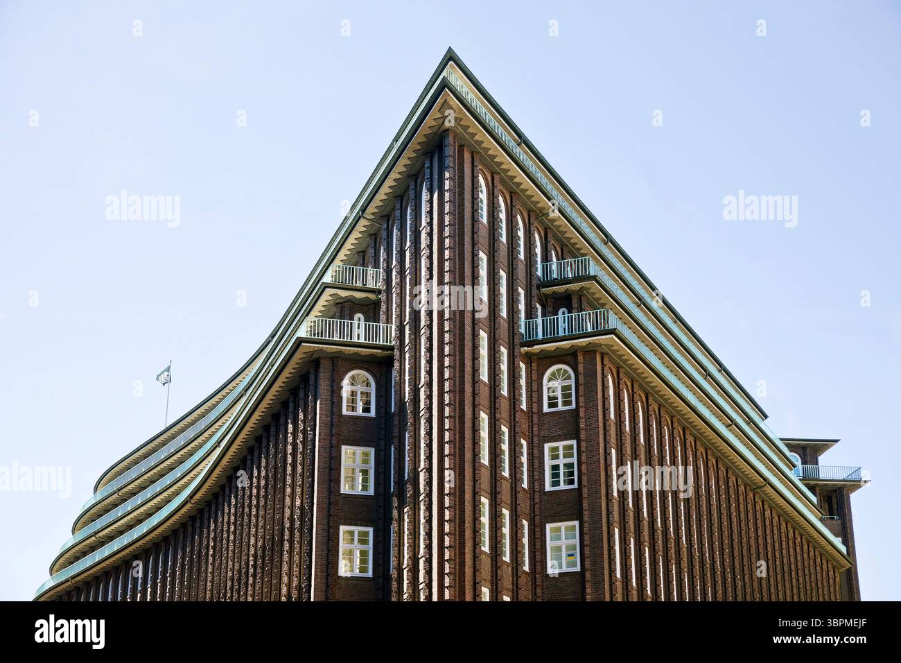 Chilehaus, with its spire reminiscent of a ship's prow, icon of ...