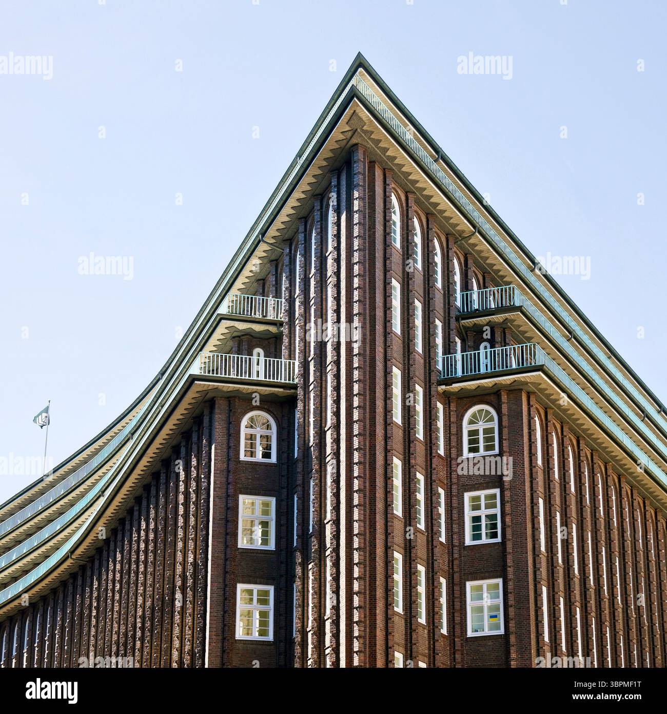 Chilehaus, with its spire reminiscent of a ship's prow, icon of ...