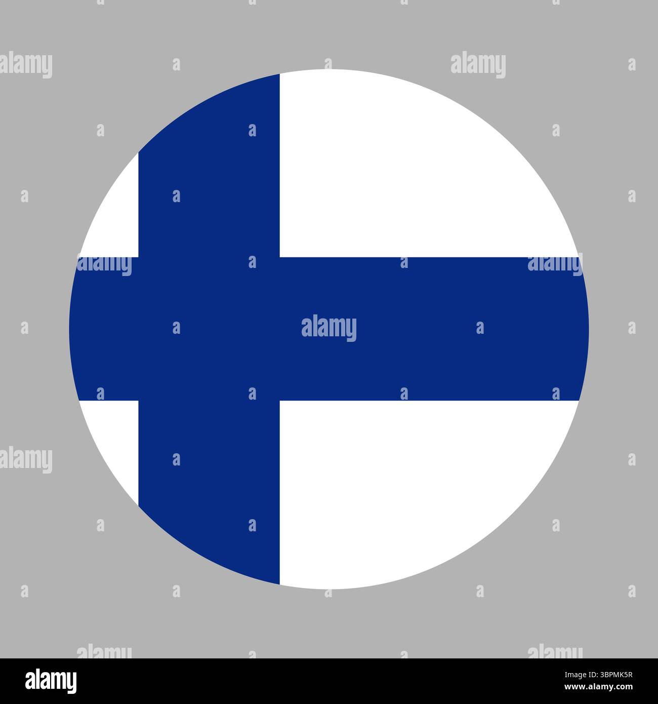 Finland national round flag icon. Official colors. Simple flat design ...