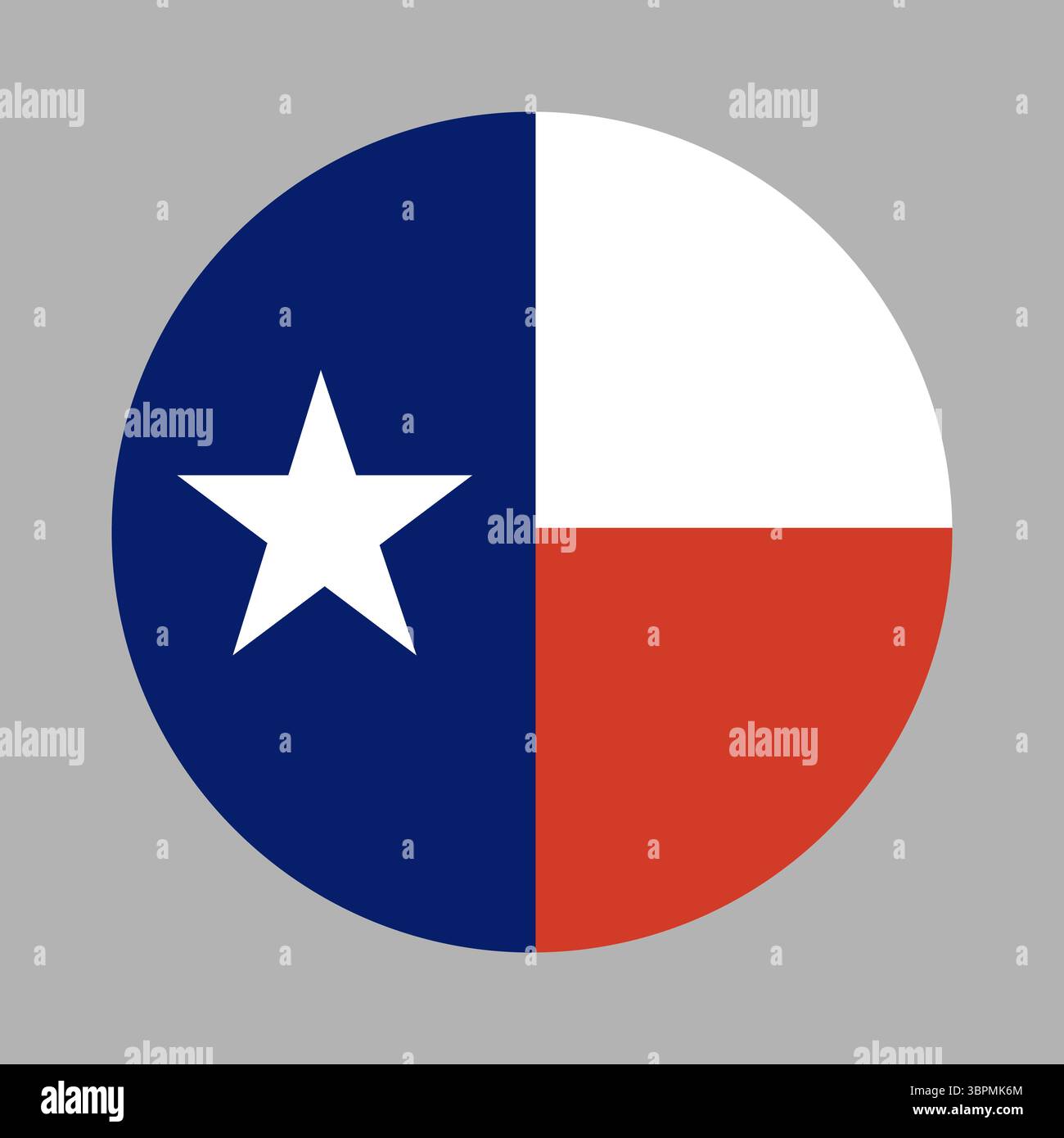 Texas round flag. Circular symbol. Button, banner, icon. National sign ...