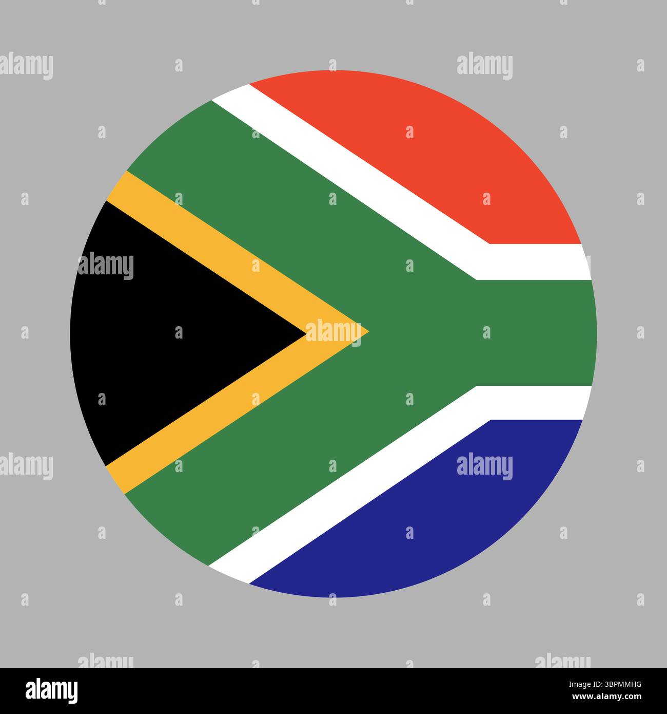 South Africa round flag button. Circular symbol. Banner, icon. National ...