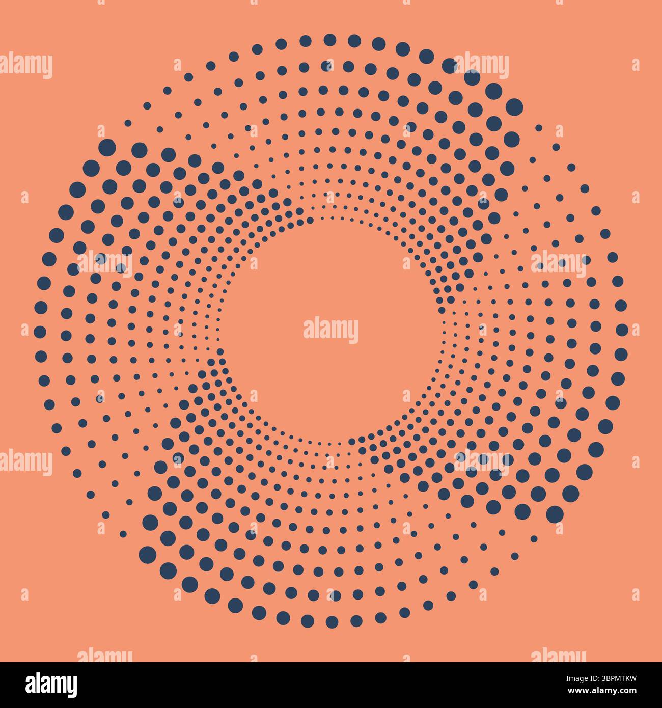 Abstract Dot frame. Circle border with effect halftone. Modern faded ...