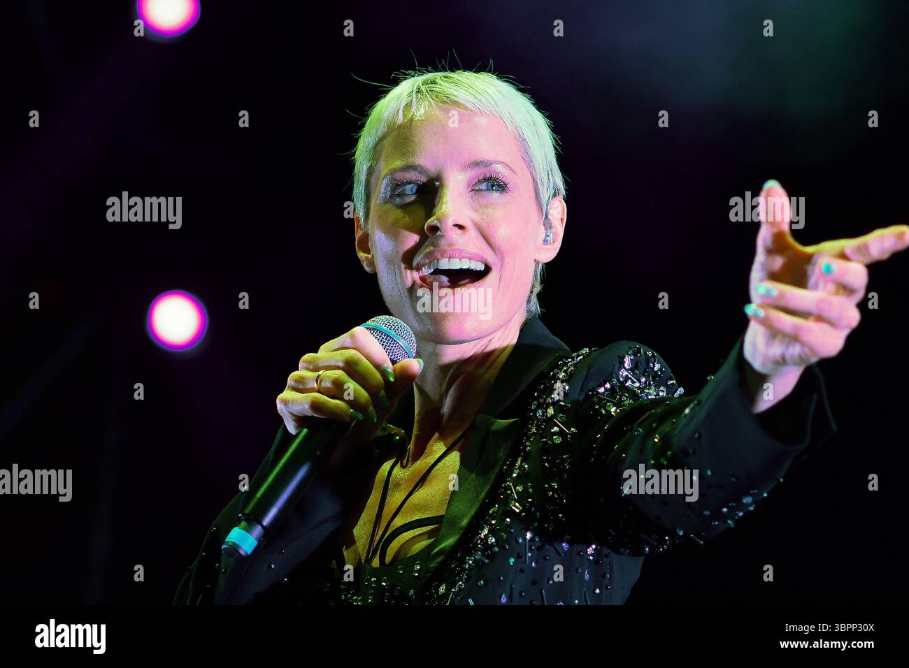 Soraya performs during the concert of the Mado Pride festival in the
