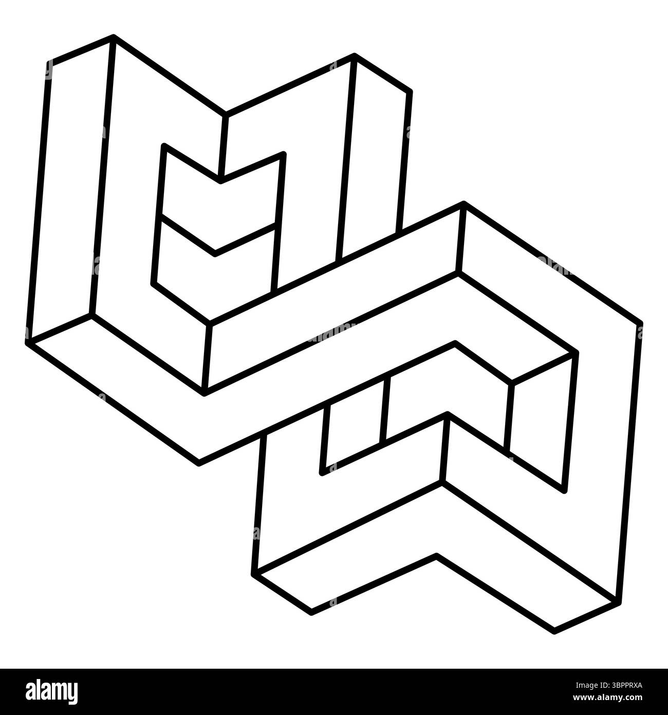Geometry. Optical illusion shape. Optical art. Abstract background. Stock Vector