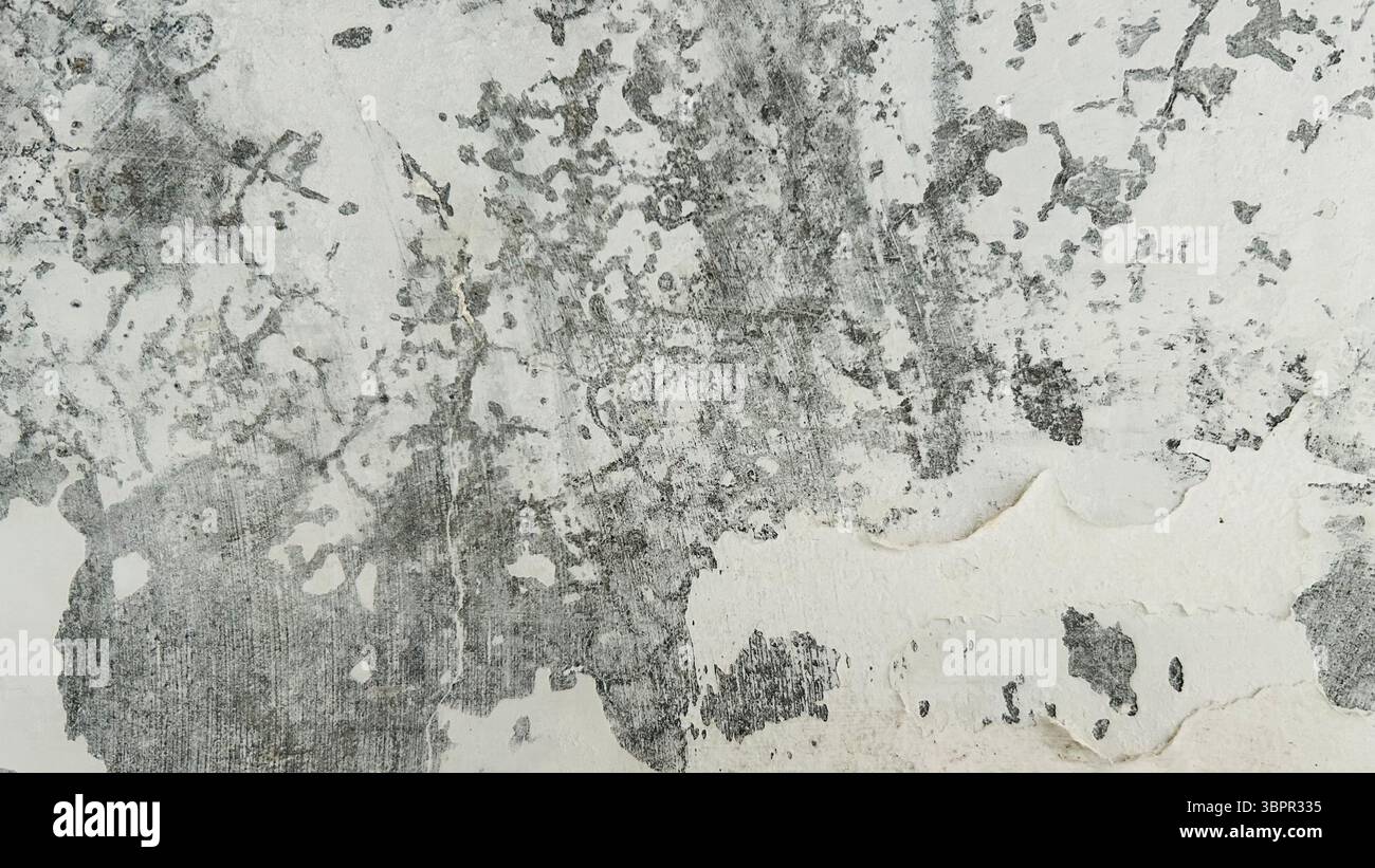 an old white damage paint on wall surface - Smartphone Captured Stock Image