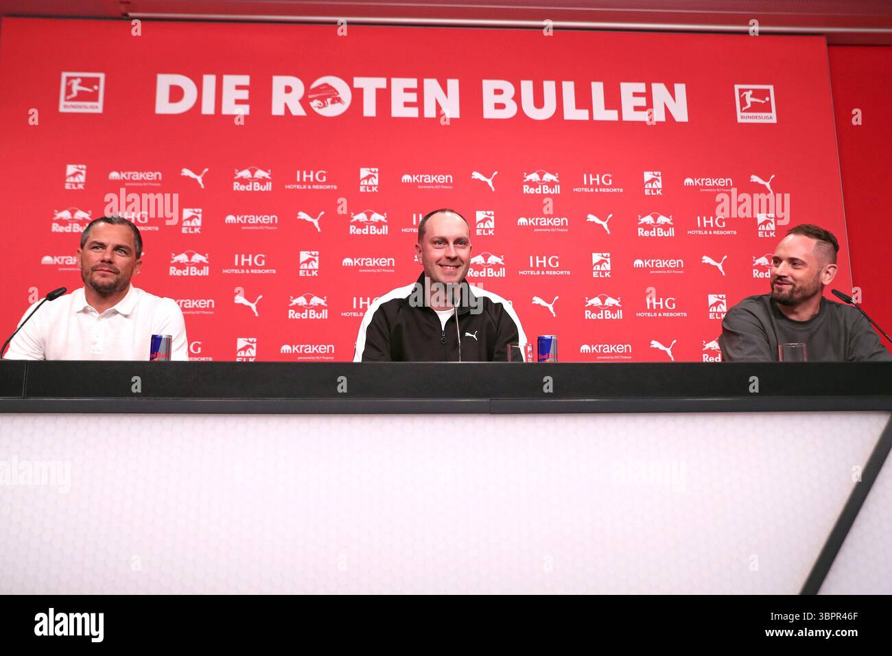 Ftsf Das Podium von links: Marcel Sch?fer (Gesch?ftsf?hrer Sport, RB Leipzig ...