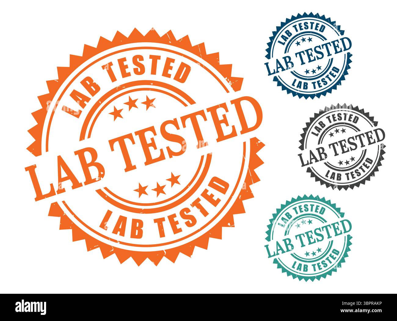 A Laboratory Tested Icons, Verified Product Quality Label Set Stock ...