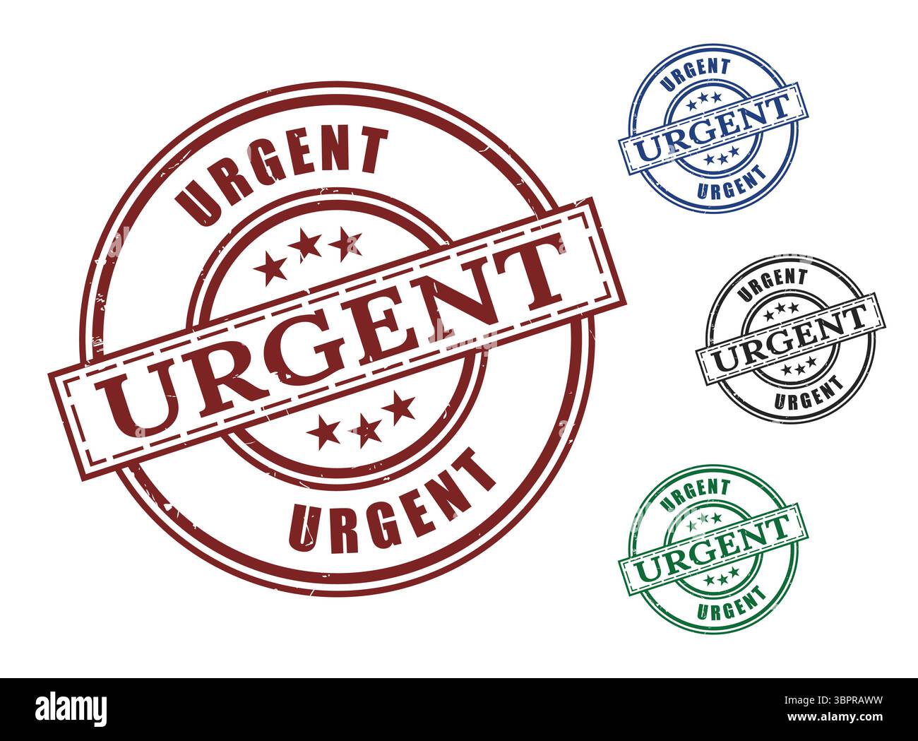 A Priority Notice Stamp Set, Urgent Message Label Vector Icons Stock Vector