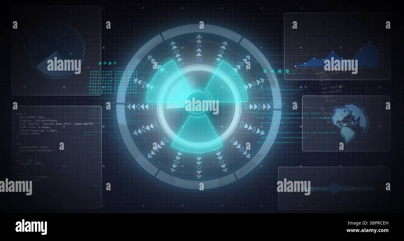 High tech hud showing concentric hi-res stock photography and images ...