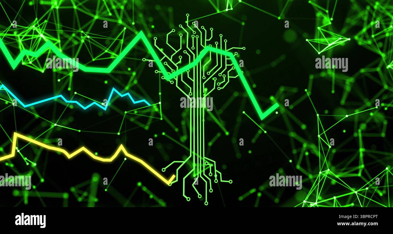 Displaying circuit-tree graphic connecting network nodes in digital ...