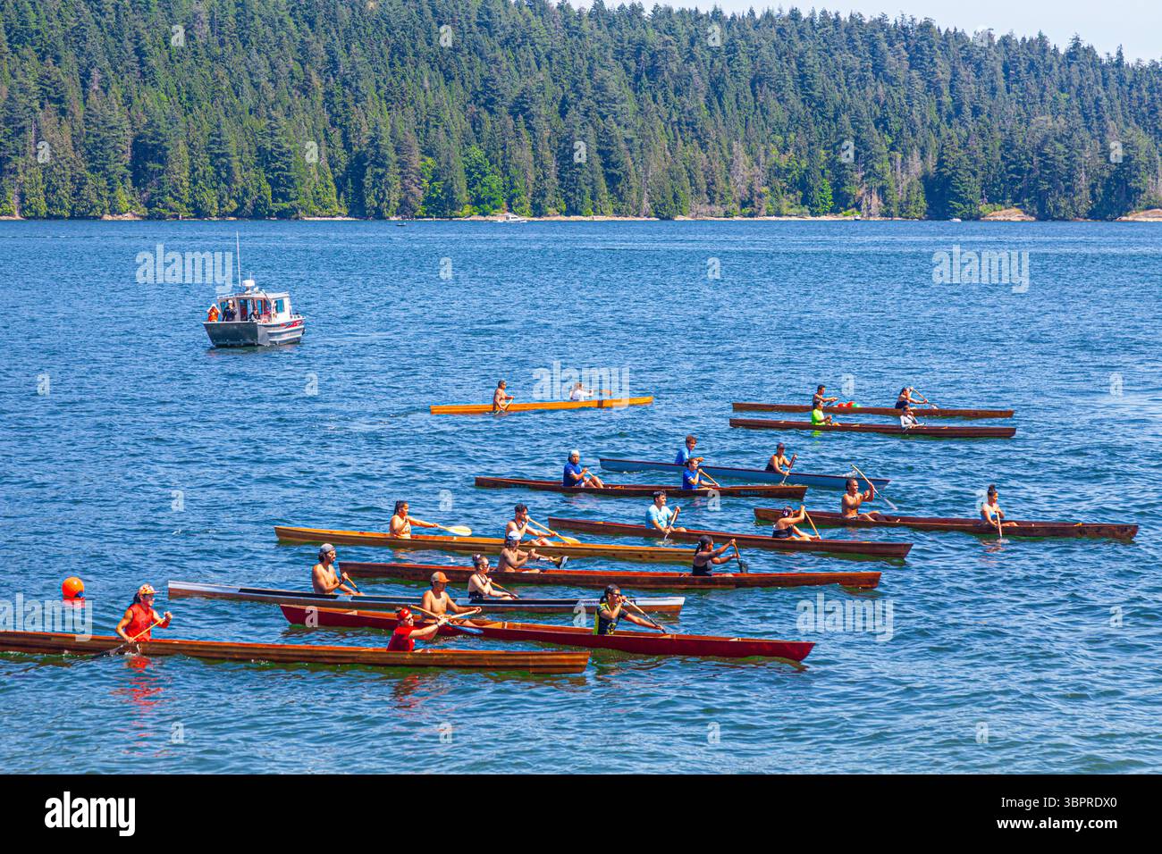 First Nations dugout canoe racing at Cates Park in North Vancouver ...