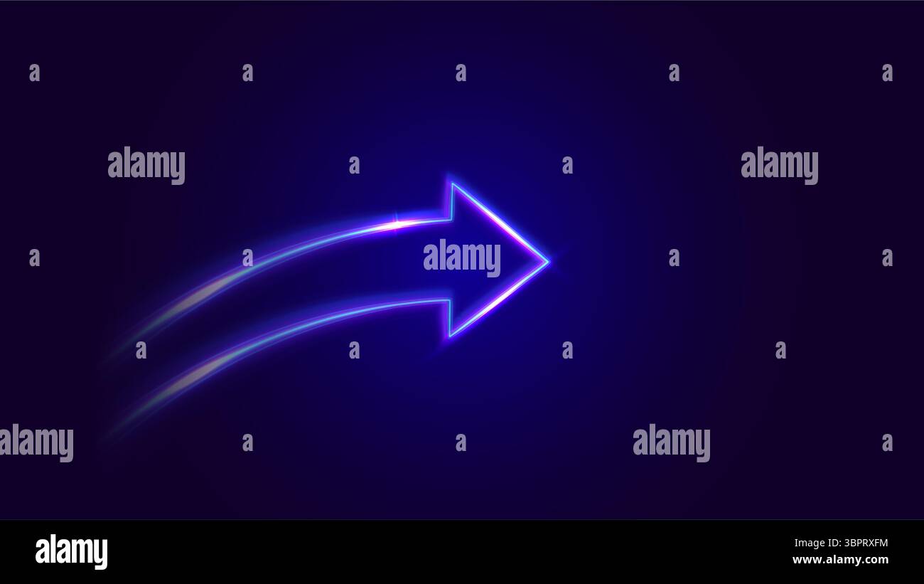 Abstract gaming background with glowing play button. Press to play. Start button. Stock Vector