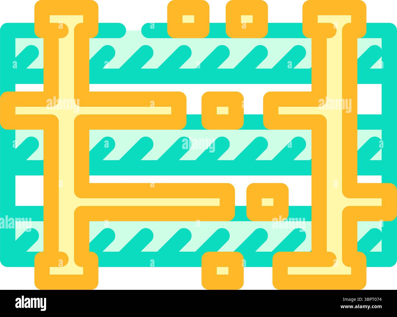 zoomed pcb layers stack color icon vector illustration Stock Vector ...