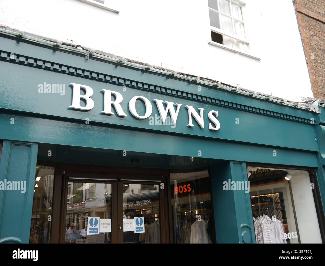 Browns department store Corporate logo signs in York City centre in ...