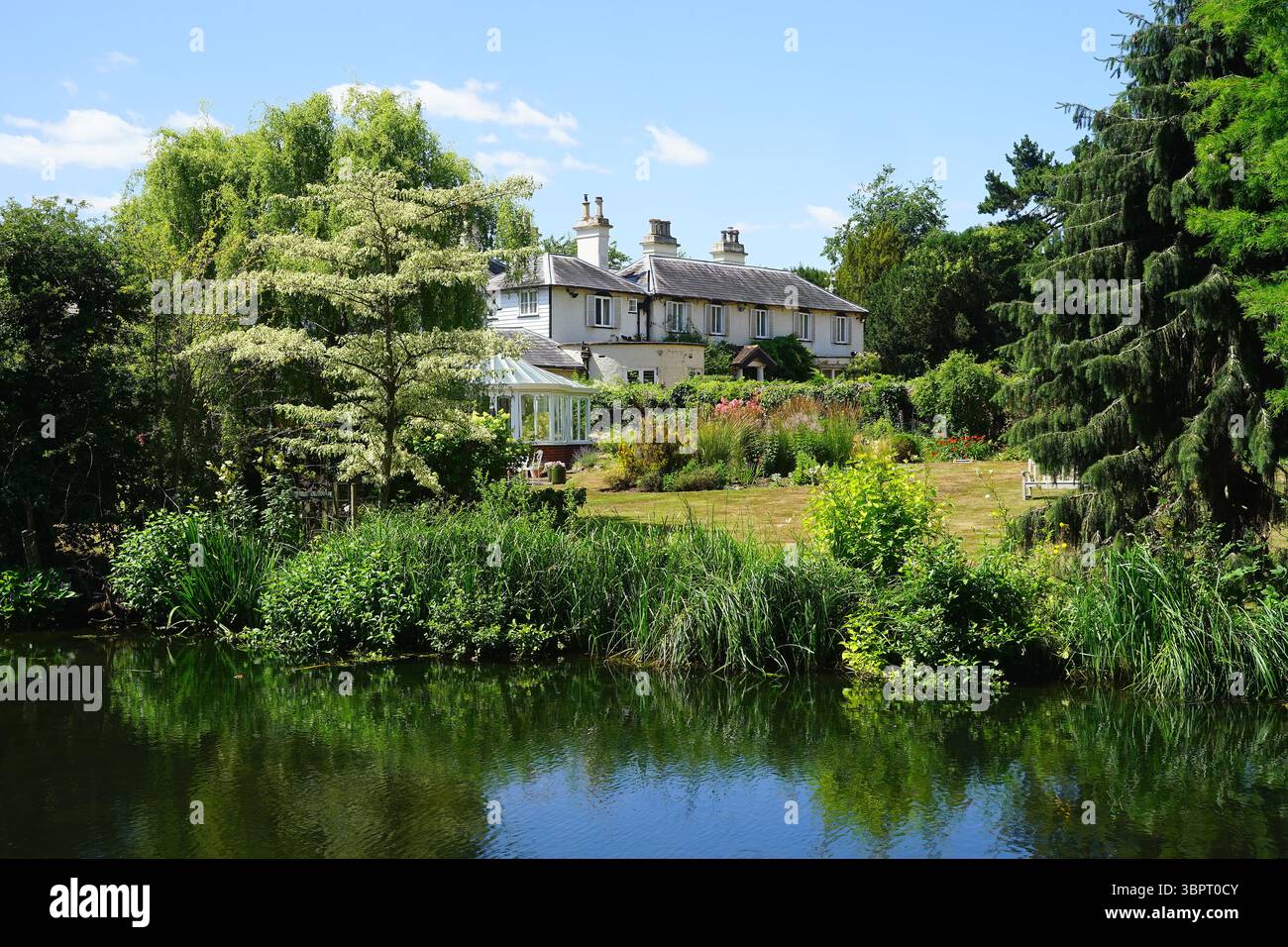 Hunsdon Mill House on the River Stort Stock Photo