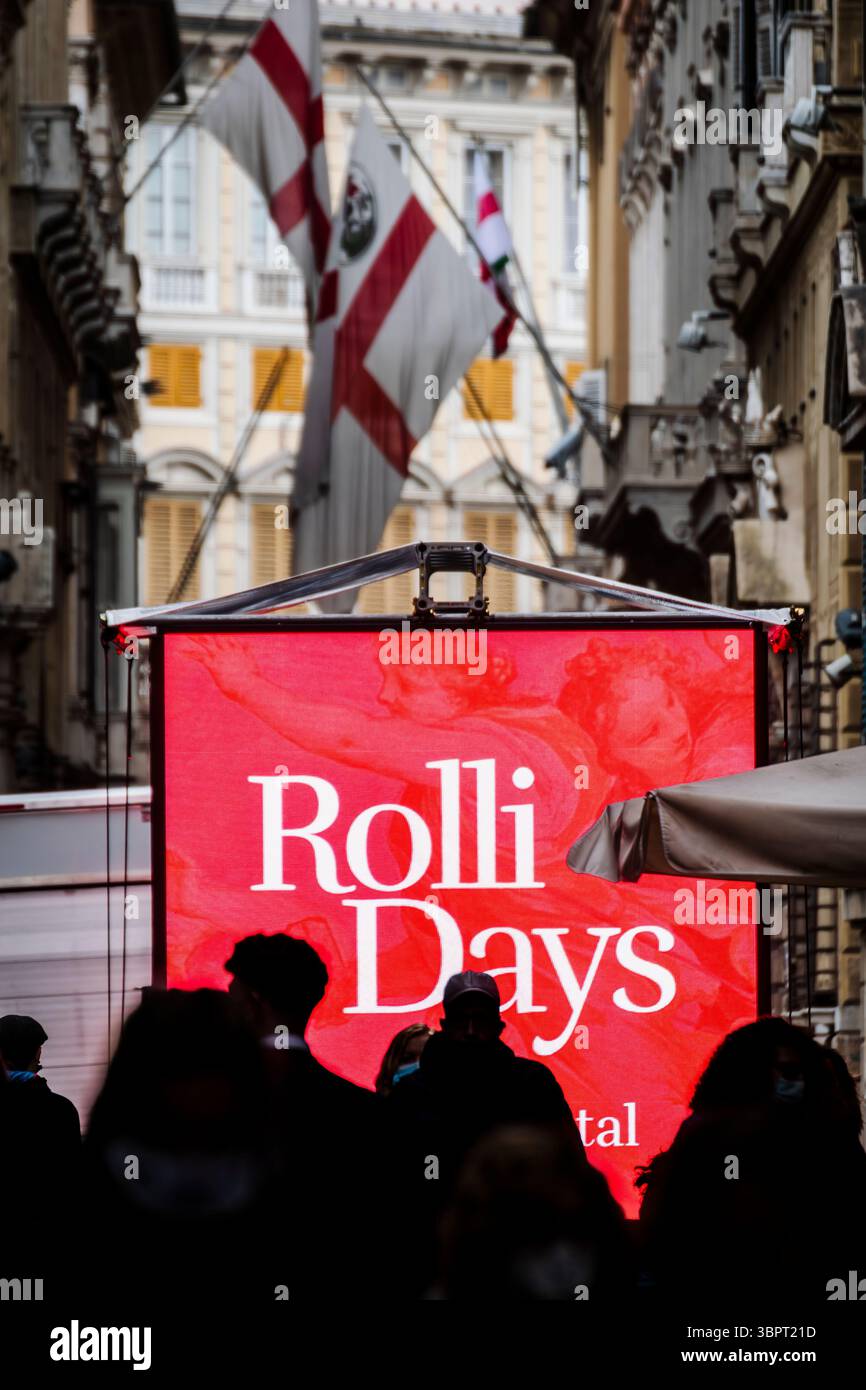 Genoa during the Rolly days. Stock Photo