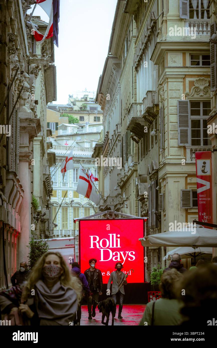 Genoa during the Rolly days. Stock Photo