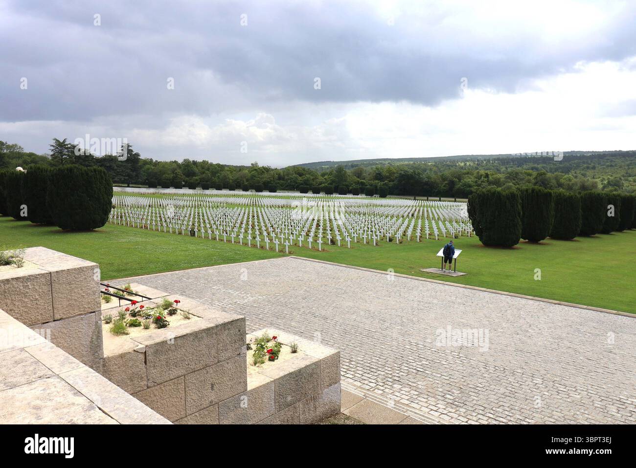 Douaumont Military Cemetery, soldiers killed at the Battle of Verdun, Fleury devant Douaumont, Meuse department, France Stock Photo