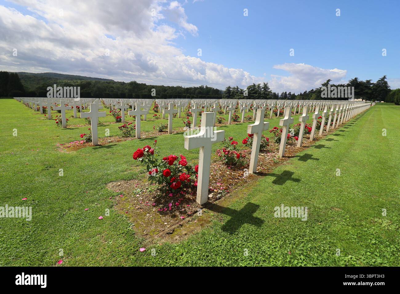 Douaumont Military Cemetery, soldiers killed at the Battle of Verdun, Fleury devant Douaumont, Meuse department, France Stock Photo