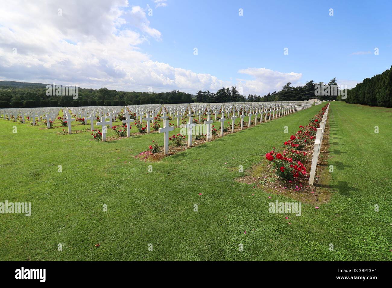 Douaumont Military Cemetery, soldiers killed at the Battle of Verdun, Fleury devant Douaumont, Meuse department, France Stock Photo