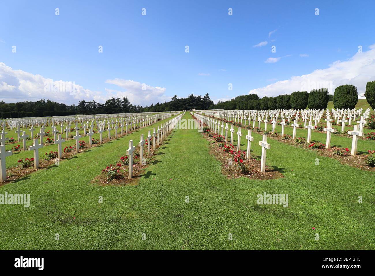 Douaumont Military Cemetery, soldiers killed at the Battle of Verdun, Fleury devant Douaumont, Meuse department, France Stock Photo