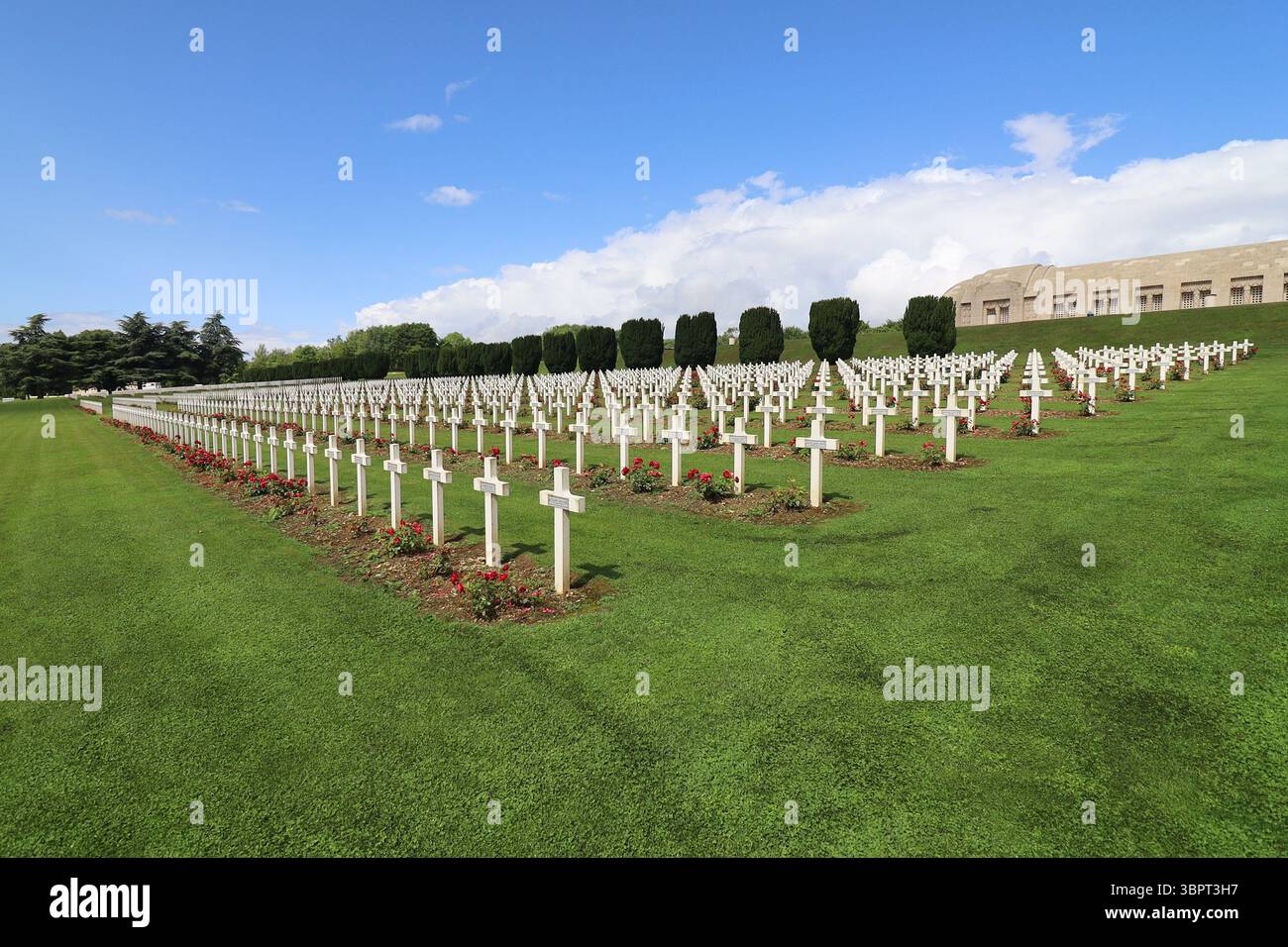 Douaumont Military Cemetery, soldiers killed at the Battle of Verdun, Fleury devant Douaumont, Meuse department, France Stock Photo