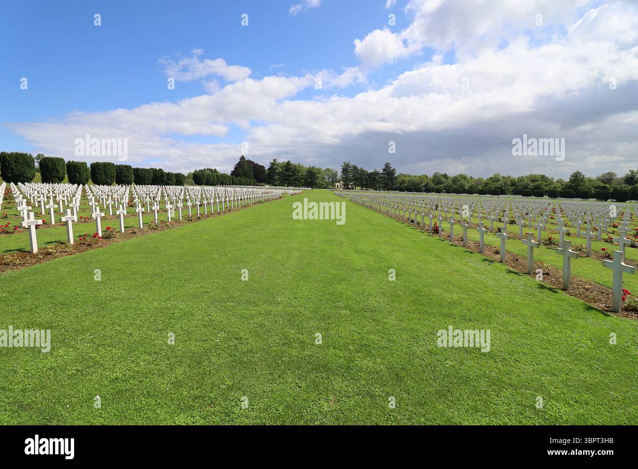 Douaumont Military Cemetery, soldiers killed at the Battle of Verdun, Fleury devant Douaumont, Meuse department, France Stock Photo