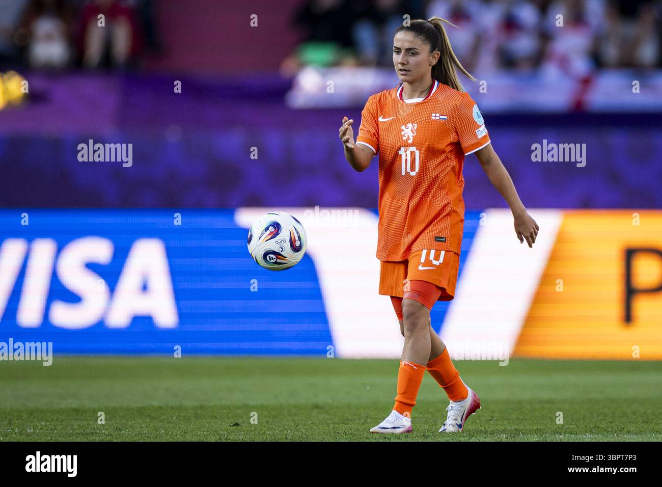 ZURICH - Danielle van de Donk of the Netherlands reacts to the 4-0 ...