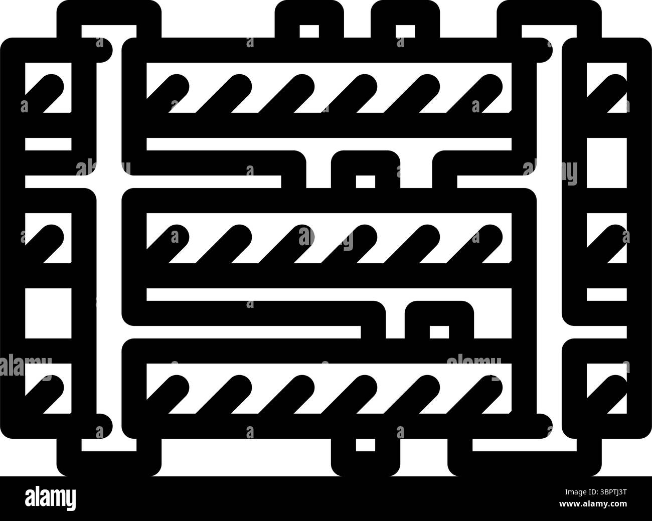 zoomed pcb layers stack line icon vector illustration Stock Vector ...