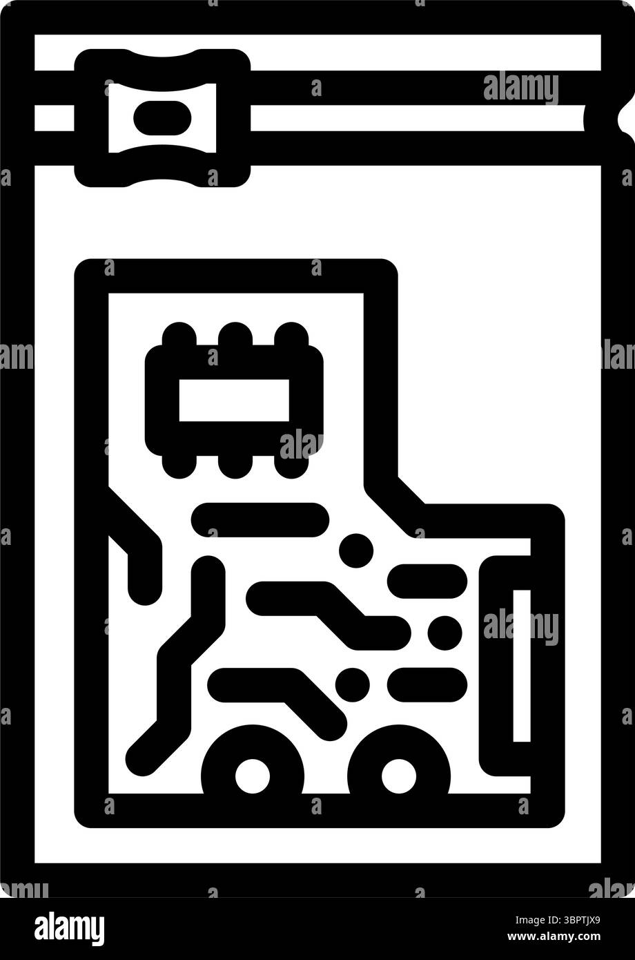pcb esd safe packaging line icon vector illustration Stock Vector Image ...