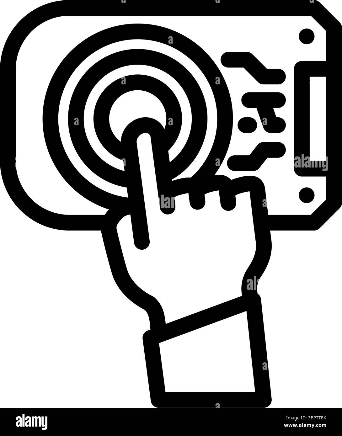 touch sensor module line icon vector illustration Stock Vector Image ...