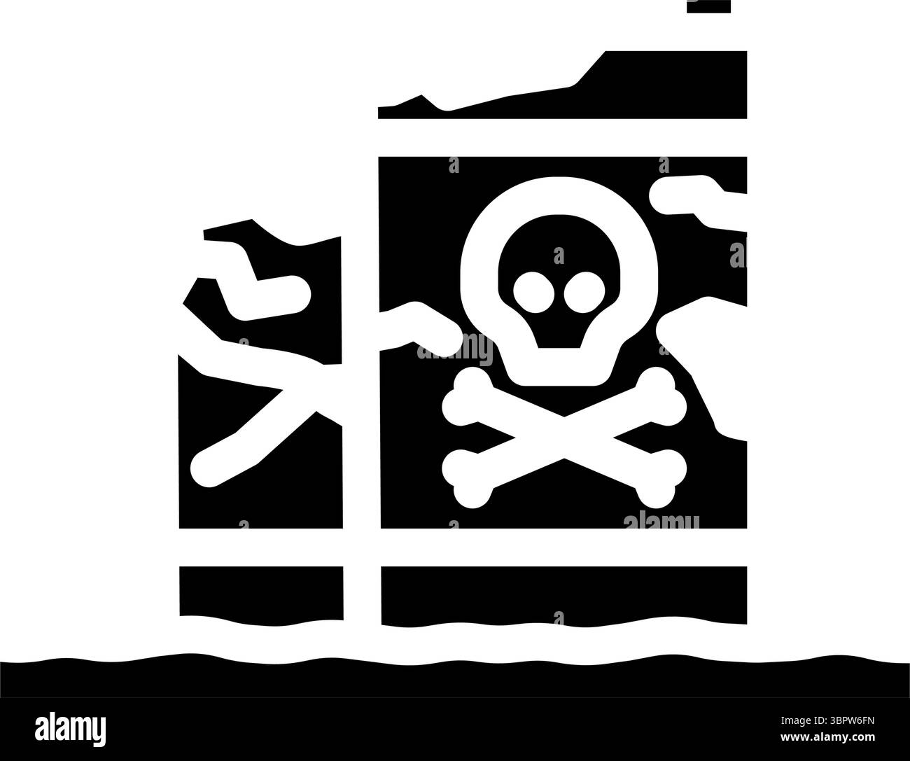 rusty pesticide containers soil glyph icon vector illustration Stock ...