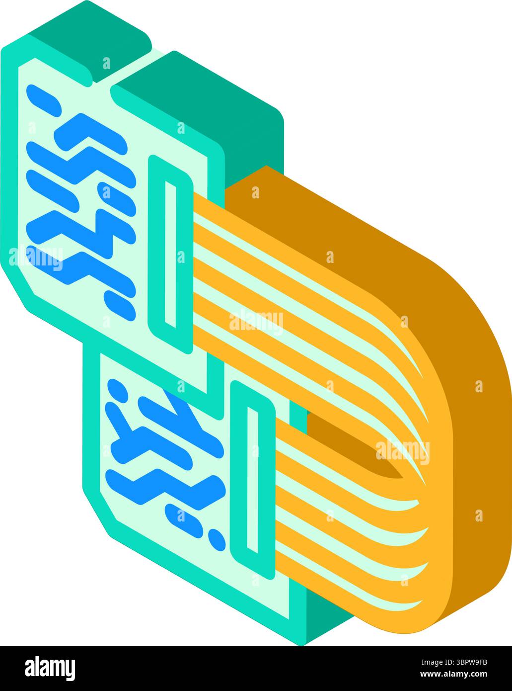 flexible circuit board bending isometric icon vector illustration Stock ...