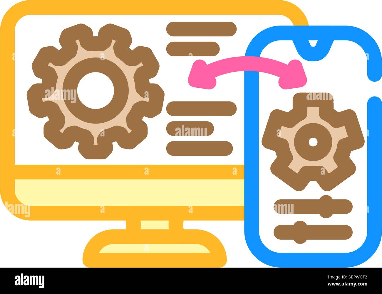 remote access color icon vector illustration Stock Vector Image & Art ...