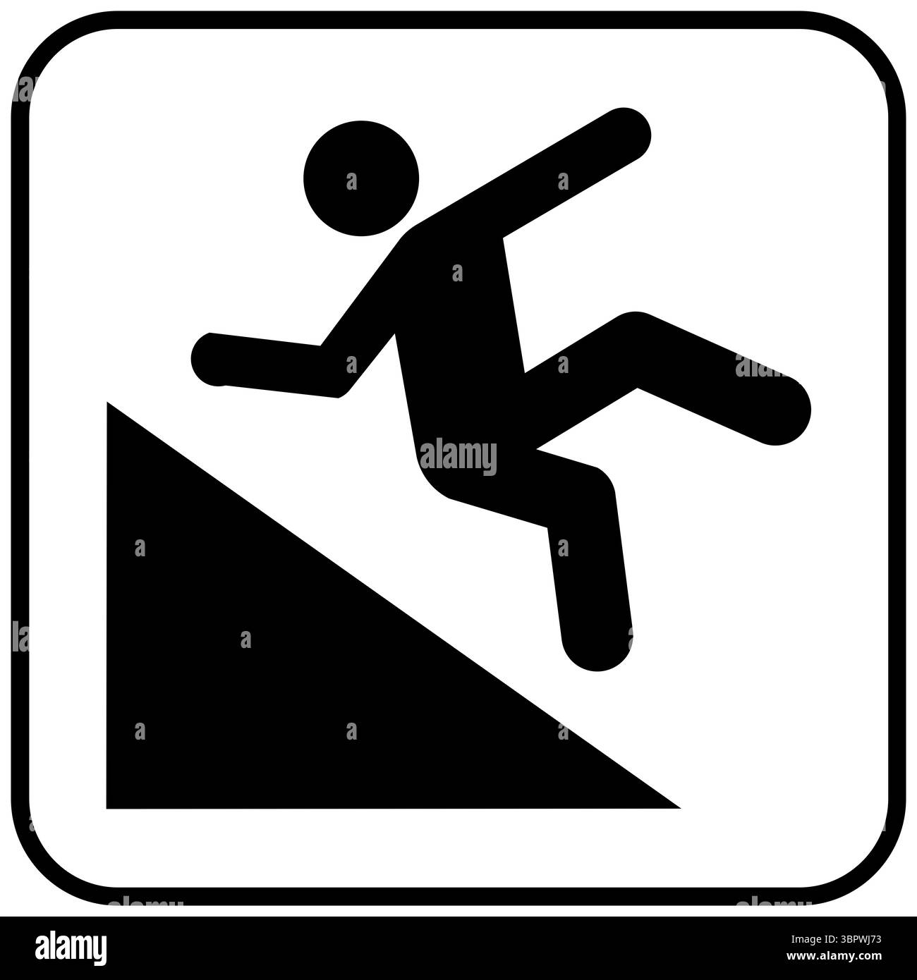 Slippery ramp icon Stock Photo - Alamy
